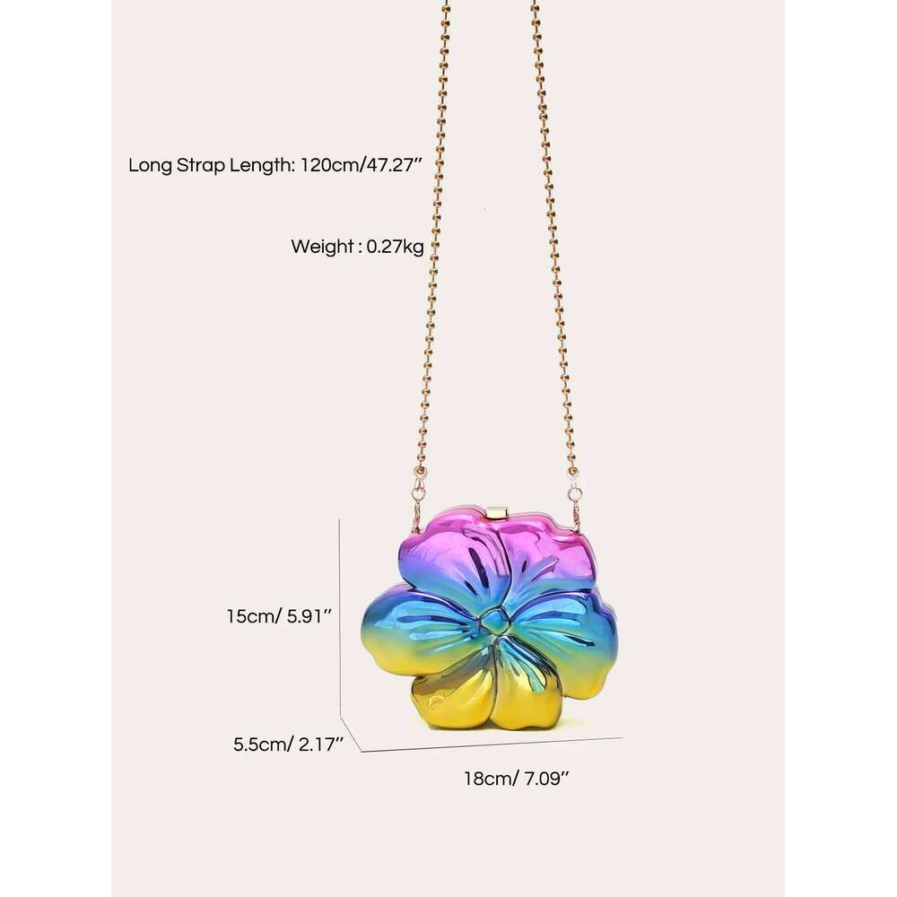 Luxury Designer bags Acrylic Evening Case Bag for Women Fashionable Flower Shaped Elegant Handbags Beads Chain Shoulder Cross body Party Prom
