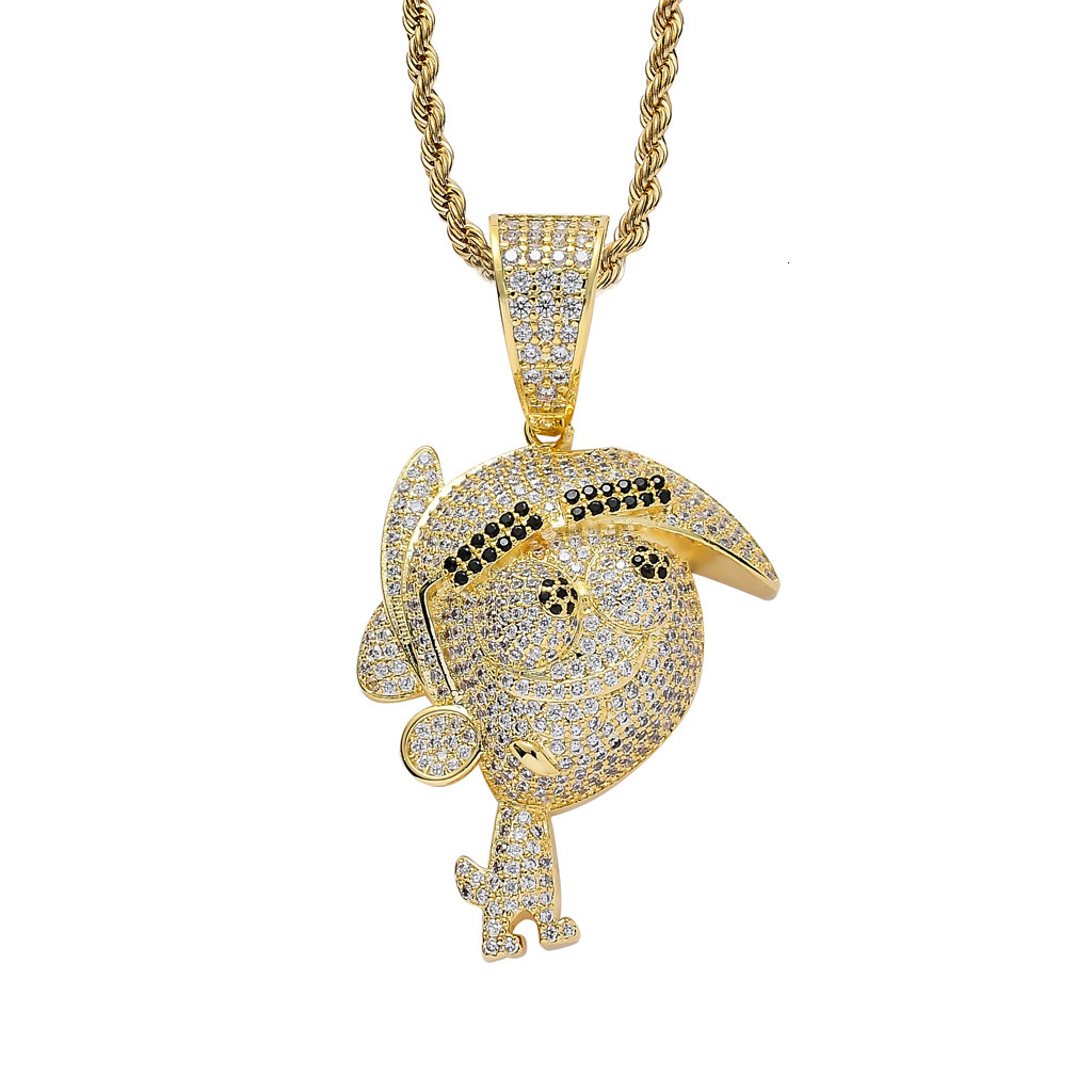 New Arrival Hip Hop Necklace Anime-Inspired Pendant Iced Out Design High-Class Moissanite Necklace Pass the diamond tester