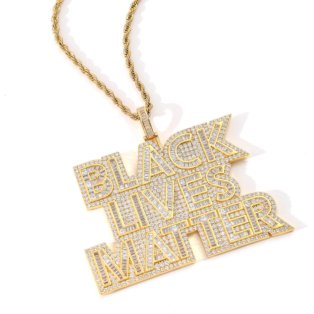Luxury Moissanite Jewelry Letter Slogan Pendant Iced Out Diamond Hip Hop Swag Streetwear Necklace Pass the diamond tester