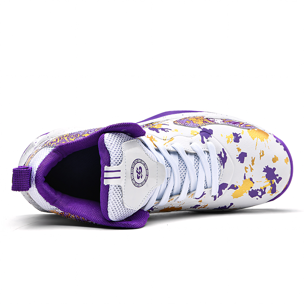 8905-High Top Men's Shoes, Basketball Shoes, Grip Mesh, Leather, Boys' Sneakers, Combat Shoes, Anti-slip Running Shoes