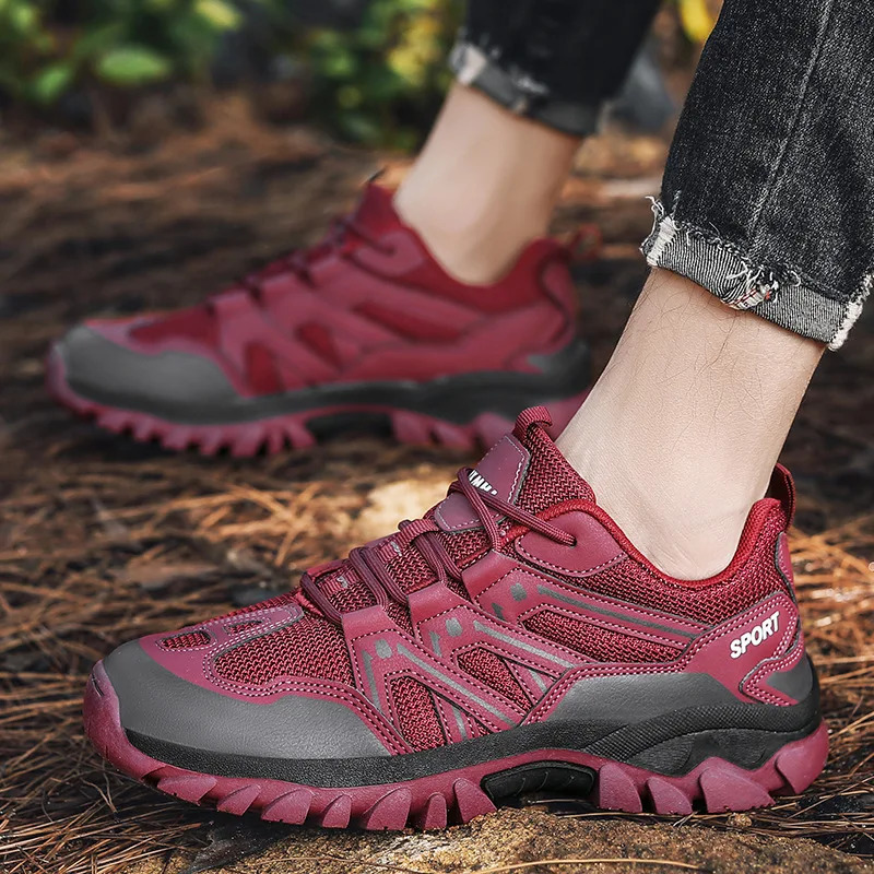 Women Men Hiking Shoes Outdoor Trekking Sports Climbing Camping Boots Nonslip Waterproof Walking Jogging Trainers Sneakers 250624