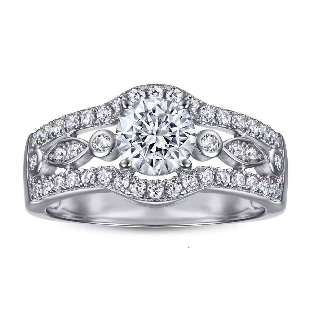 DHcollections Square Princess Cut Wide Strap Simulating Dia Sterling Sier Half Eternity Bridal Ring Set for Wedding Party Gifts