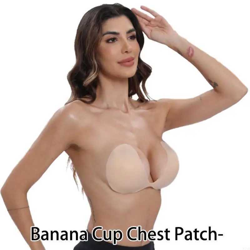 N7YE Adhesive Bra Strapless Silicone Bra Sticky Push Up Bra Nipple Pasties for WomenW250624