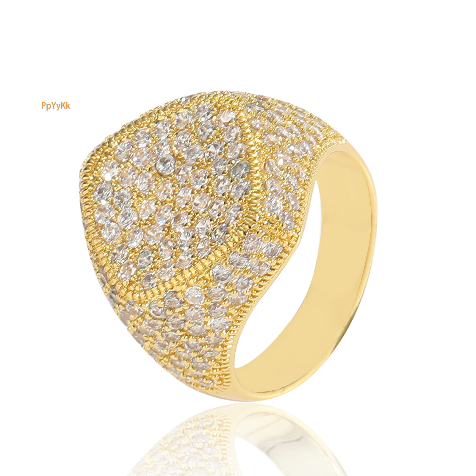 Moissanite Luxury Rhombus Ring Diamond Studded Simple Individual Niche Jewelry Unisex Hip Hop Accessory Passes the Diamond Tester