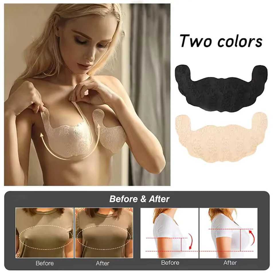 10 Pairs U Shape Adhesive Nipple Cover Invisible Breast Lift Pasties Push Up Boob Tape Disposable Chest StickerW250624