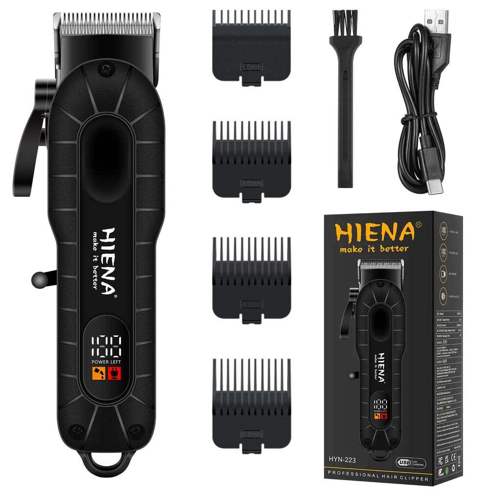 HIENA Electric Hair Clipper Barber Finish Cutting Hine Usb Rechargeable Cordless Beard Trimmer Wet And Dry Haircut Hyn-212
