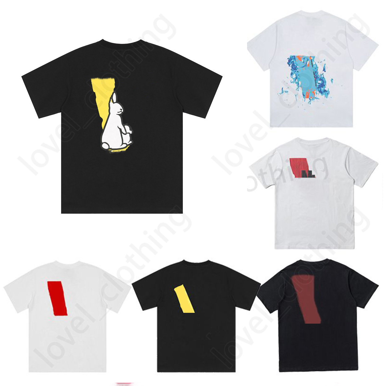 Mens Womens Designers T Shirts summer Loose Fashion Brands Tops Man Tees Cotton Casual Printed High Street Luxurys Clothing Clothes AHDY