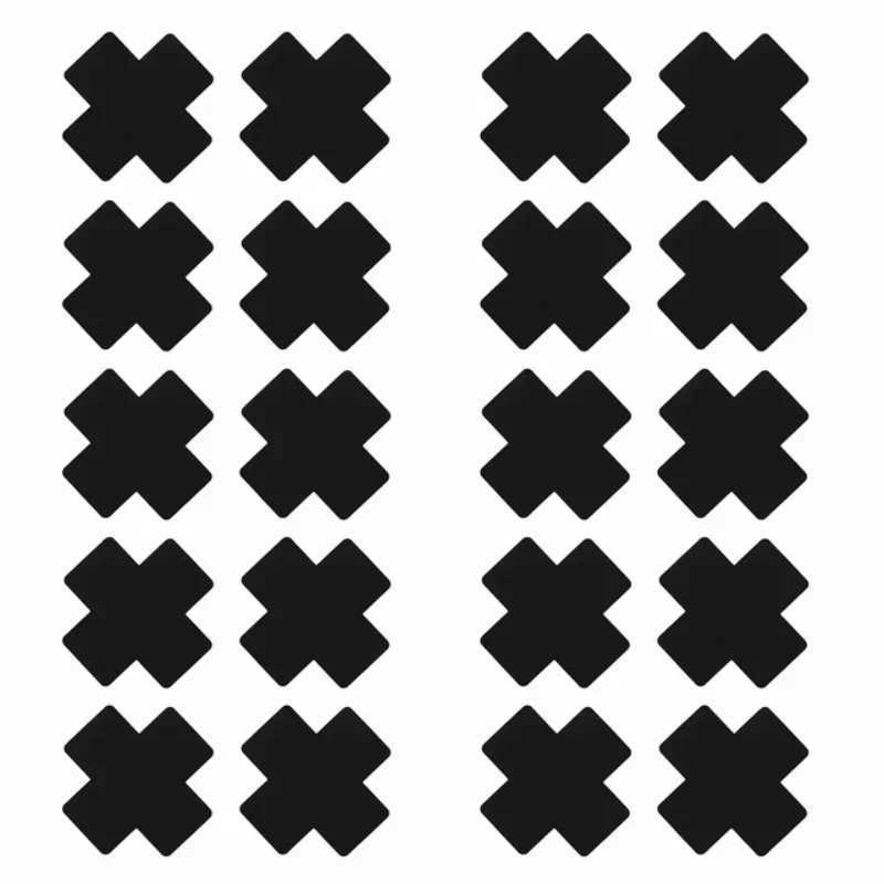10 Pairs/20Pcs Hot Sexy Experience Cross/X Shape Disposable Self-Adhesive Disposable Satin Nipple Cover Breast Pasties Stickers W250624