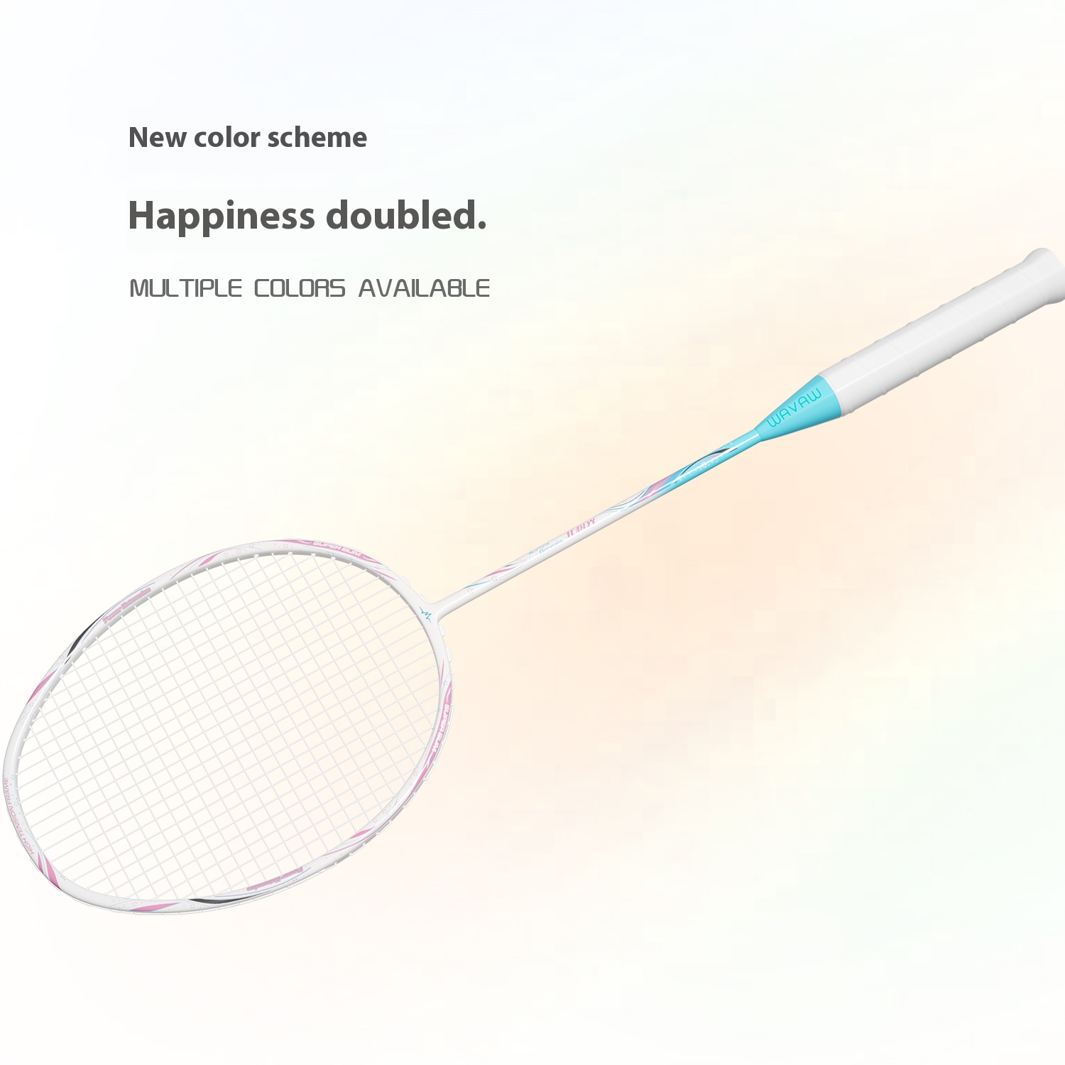 Aurora Borealis Badminton Racket | Beginner-Friendly | 26LBS Tension | 4U Ultralight Full Carbon Fiber | Shock-Absorbing Design blue