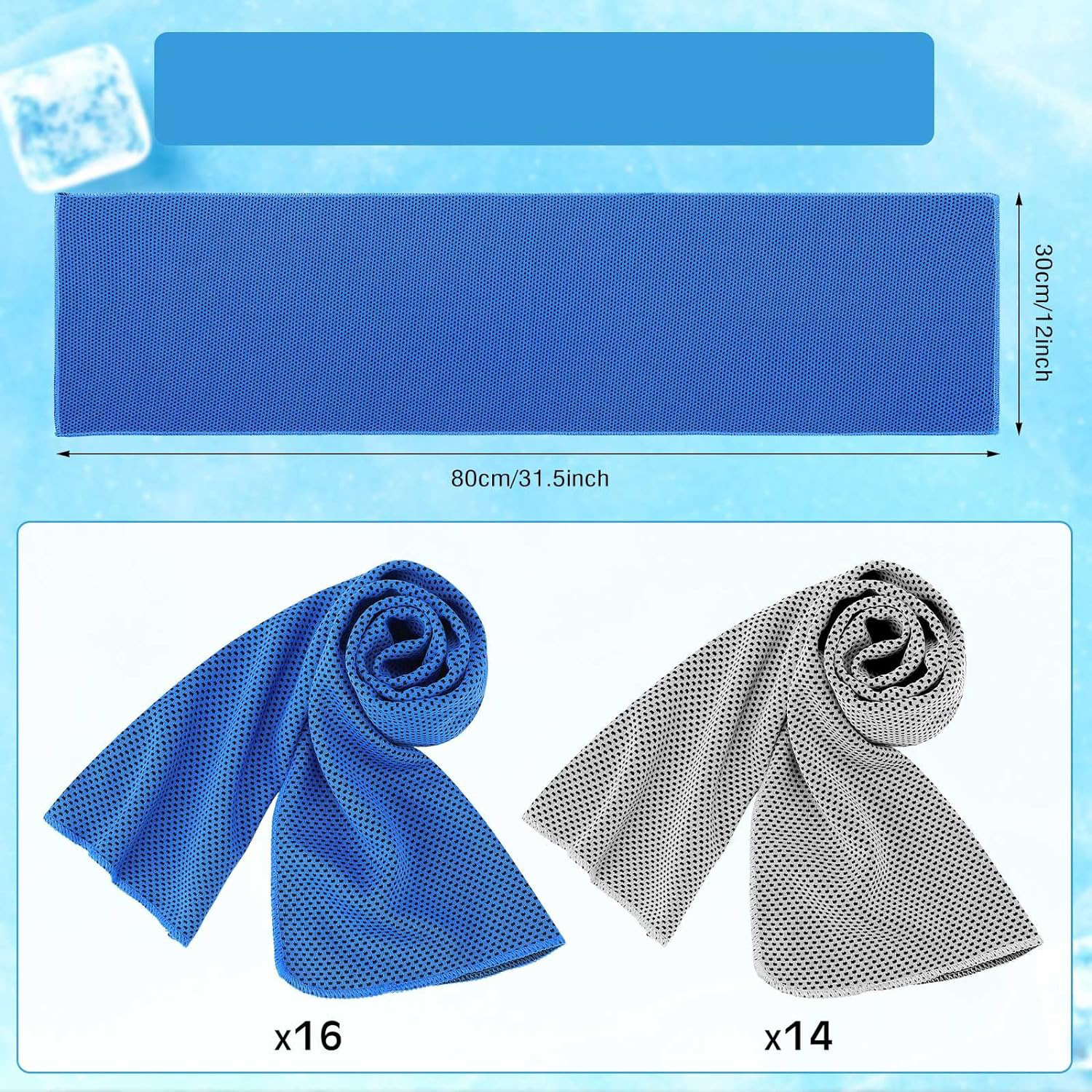 Wholesale Quick Dry Sports Towel Custom Summer Gym Sports Reactive Printed Instant Cold Ice Cooling Towel