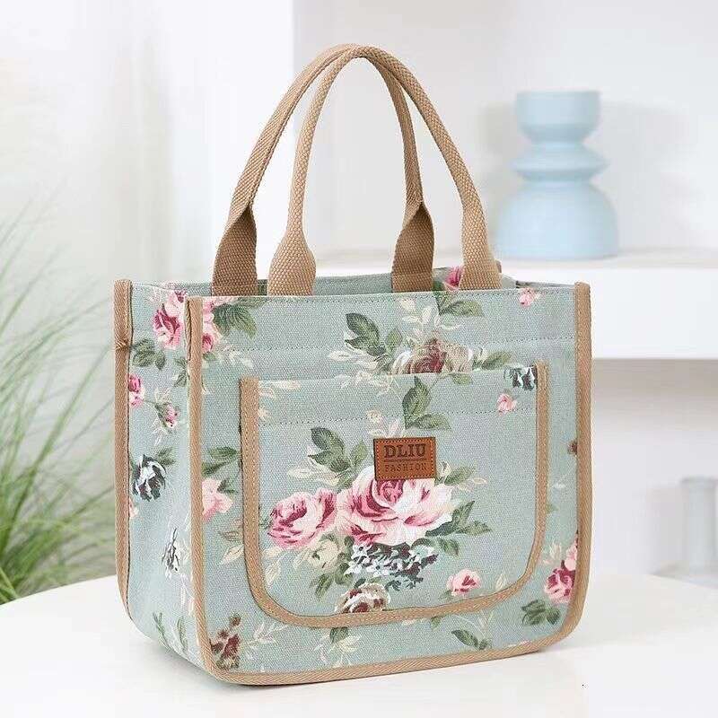 New Fashion Simple Handbag Ethnic Style Office Casual Portable Mommy Canvas Large Bag