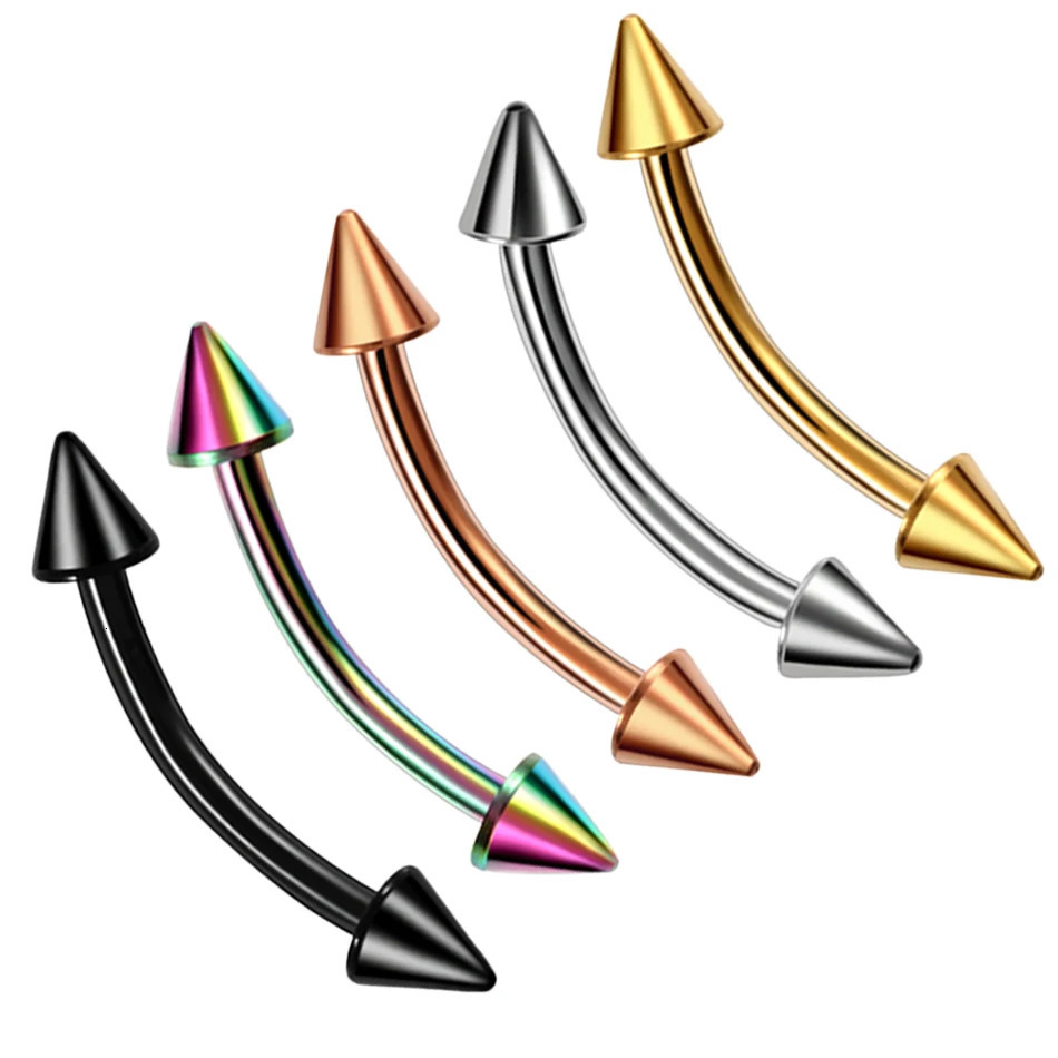 G23 Epoxy Curved Barbells Eyebrow Rings Piercing Bar Banana Ear Cartilage Tragus Body Jewelry 250613