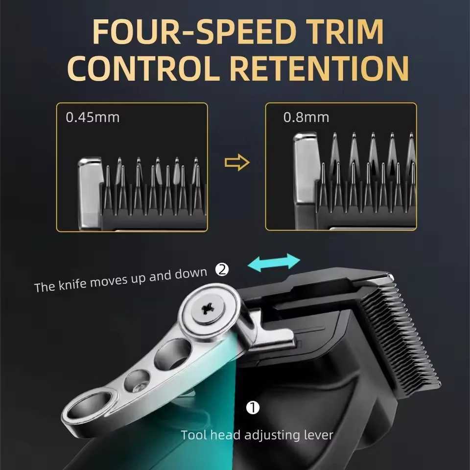 Kemei Professional Hair Clipper Kit KM-2296 KM-2299 KM-2293 Electric Hair Trimmer Male Hair Cutting Machine Mens Trimmer Machine XJ250624