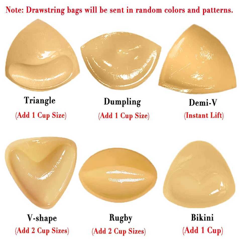Double Sided Sticky Push Up Bra Inserts Reusable Adhesive Ultra Breast Lift Padding Insert Cup Enhancer PadsW250624