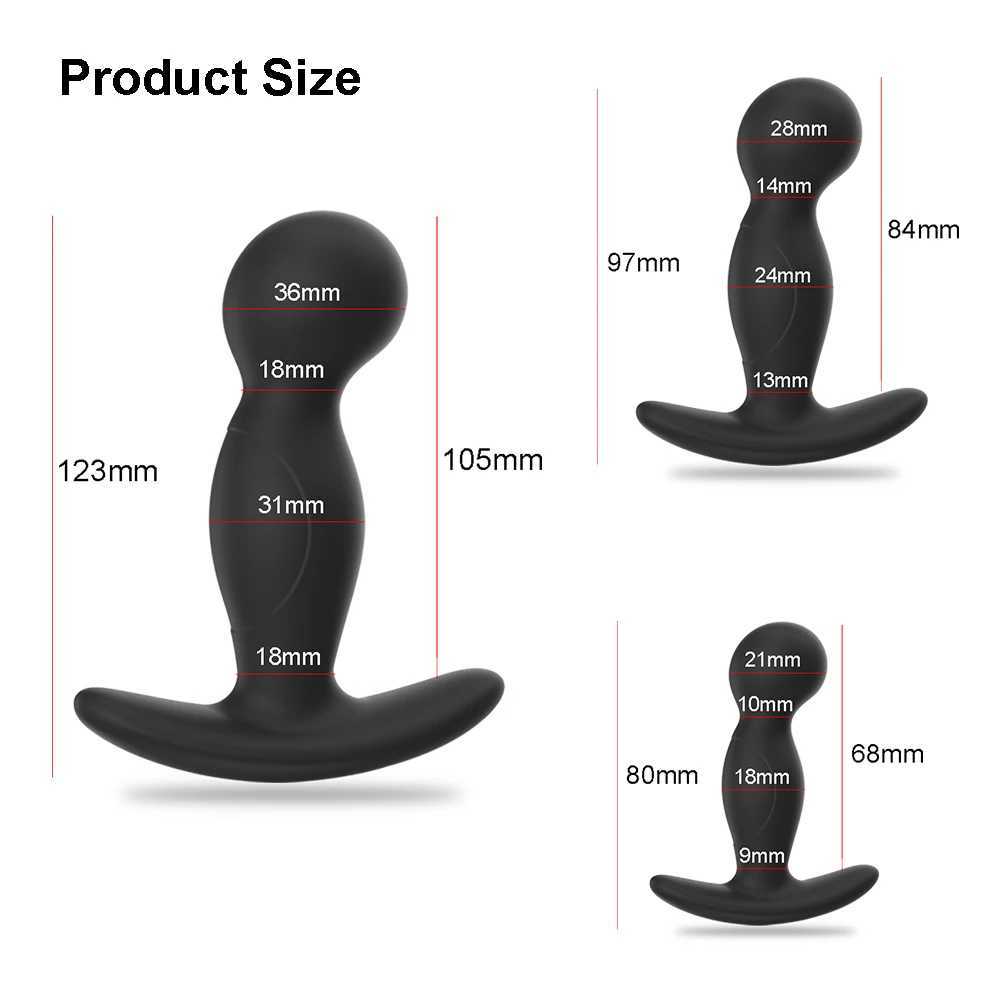 Beginner Soft Silicone Anal Plug for Men Women Anal Sex Toy Easy to Clean Butt Plug Prostate Stimulator for Men Adult Supplies W250624