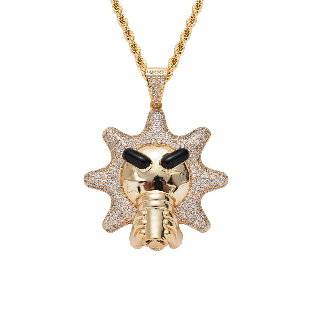 New Arrival Moissanite Jewelry Hip Hop Cartoon Pendant Creative Hip Hop Men's Chain Iced Out Swag Labubu Accessory Pass the diamond tester