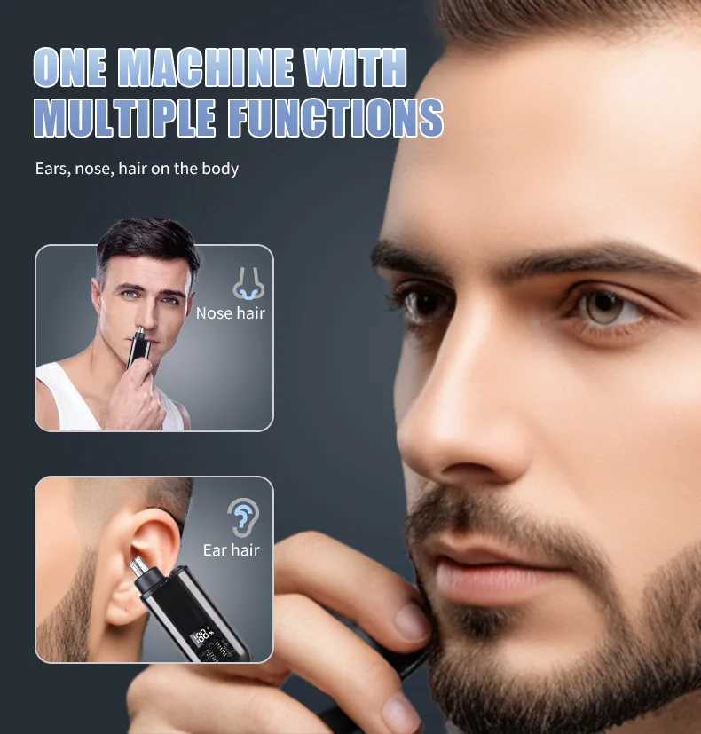 New Nose Hair Trimmer And T9 Hair Clipper Set For Mens Care Set Portable Mini USB Charging Nose And Ear Hair Trimmer 2025XJ250624