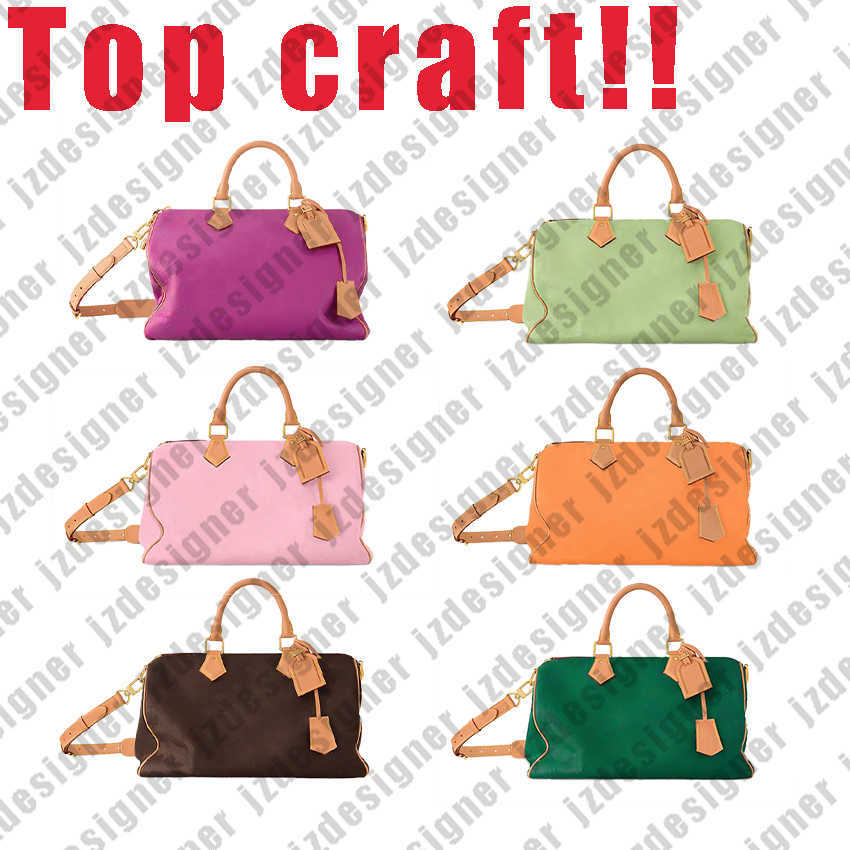 M13918 Top Craft Speed 25 30 40 Hobo Bag Designer Shoulder Bag Real Leather Bag Crossbody Travel Bag Pochette Baggage Bag Women Men Handbags Wallet Purse M24422