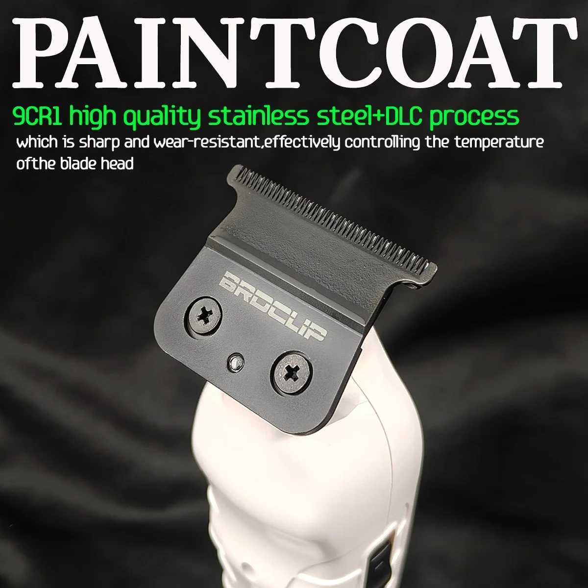 New Upgrade 7700RPM BRDCLIP FA1T White Professional Hair Trimmer Barber Gradient 1600mAh Electric Clipper with Charger StandXJ250624