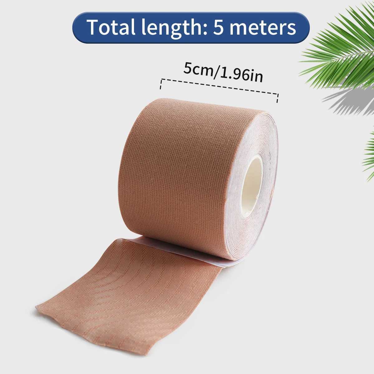 Boxed 5Cm*5M/Roll Invisible Push-Up Breast Enhancement Tape Breathable Elastic Fabric Breast Lift Tape Self-Adhesive Push Nipple W250624