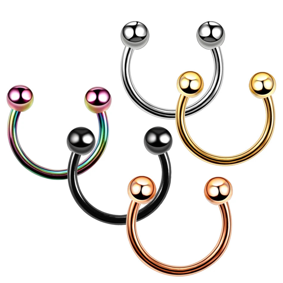 1PC G23 Nose Rings Lip Eyebrow Piercings Ear Septum Helix Cartilage Piercing Labret Nariz Body Jewelry 250613