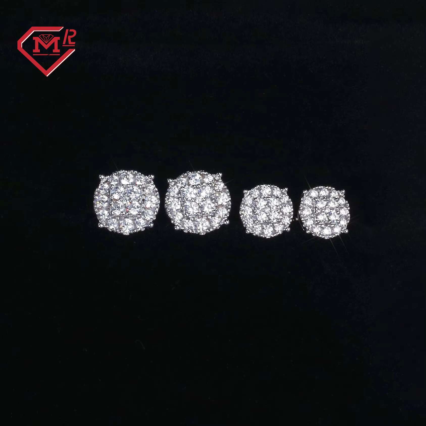 IGI Certified CVD Lab Diamond Earrings Round Brilliant Cut Fine Jewelry Silver 925 Lab Grown Diamond Earrings