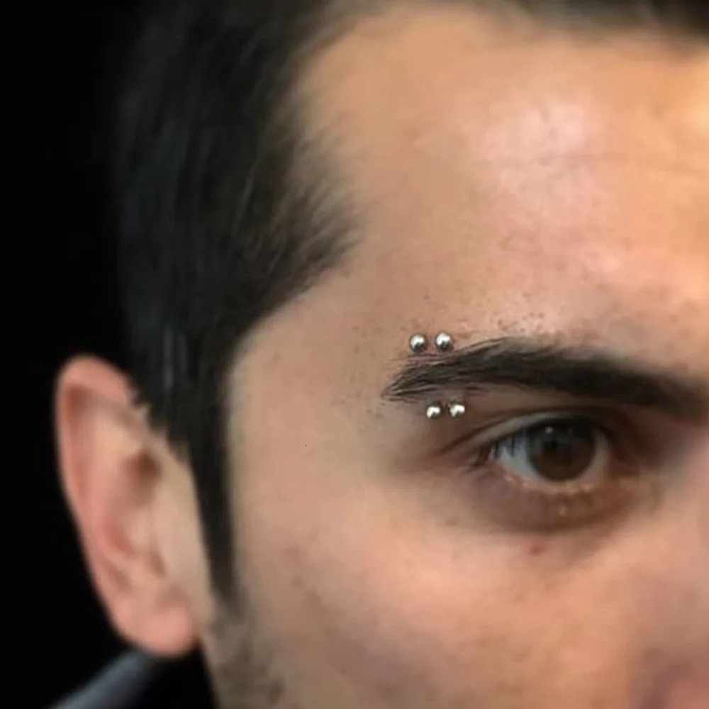 1 Pcs 16G Steel Daith Rook Earring 6mm 8mm 10mm Curved Barbell Eyebrow Rings Piercing Jewelry for Women Men 250613