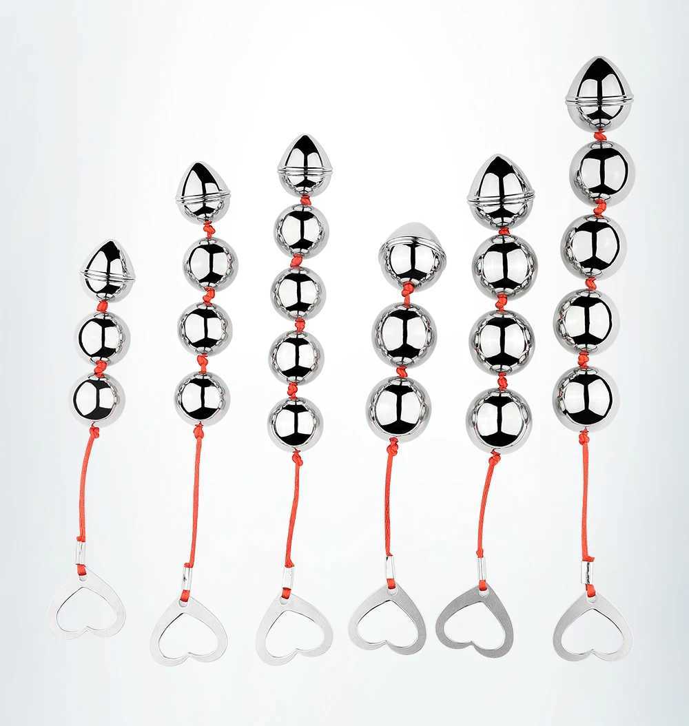 Metal Anal Plug Pull Beads Anal Toys for Men and Women Smooth Butt Plug Anal Bead Anal Dilator Adult Sex Toys W250624