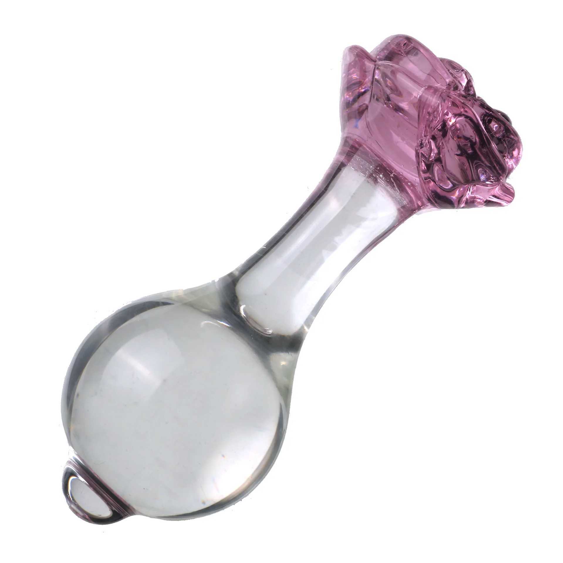 Female Masturbation Male Anus Dilator Glass Butt Plug Anal Dildo Crystal Beads Fake Penis Adult Sex Toys for Women Men W250624