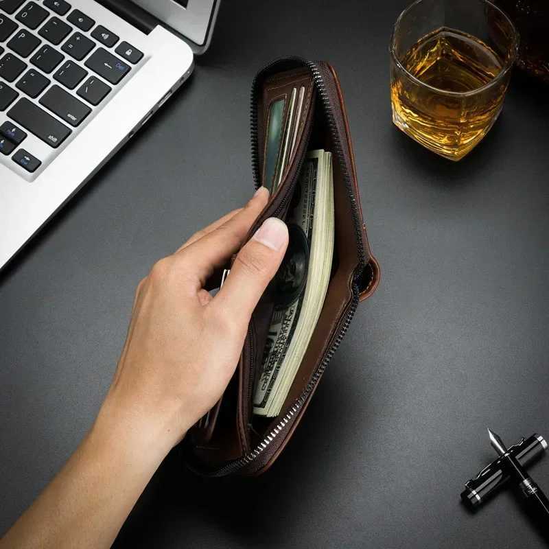Unisex Wallet Vintage Wallet European and American Horizontal Style PU Leather Multi-Functional Coin Card Holder WalletsXJ250624