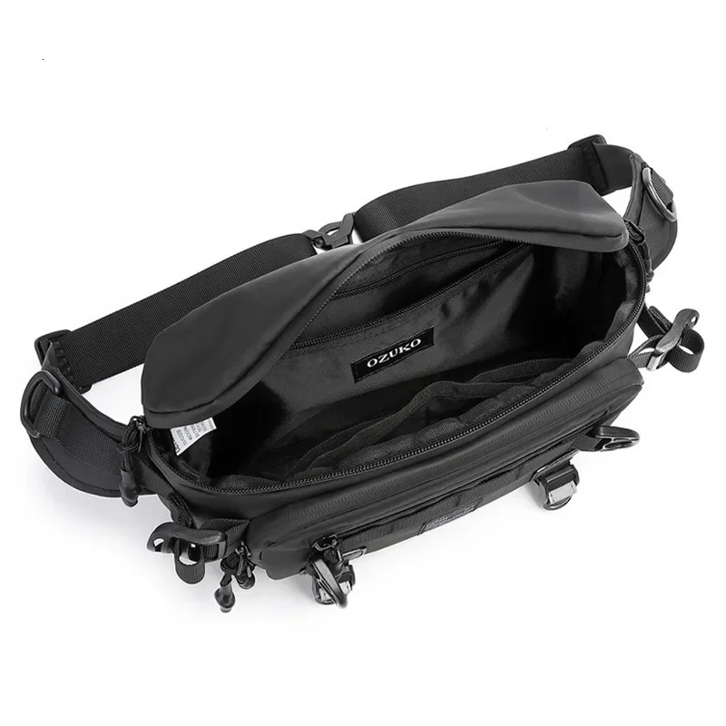 OZUKO Tactical Bag Fanny Pack Outdoor Sports Multifunction Waterproof Male Chest Mens Crossbody Bags 250624