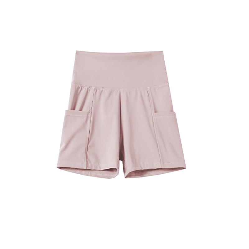 2025 New Arrival Women's High-Waist Three-Pocket Yoga Shorts - Thin Leggings with Safety Straps Short