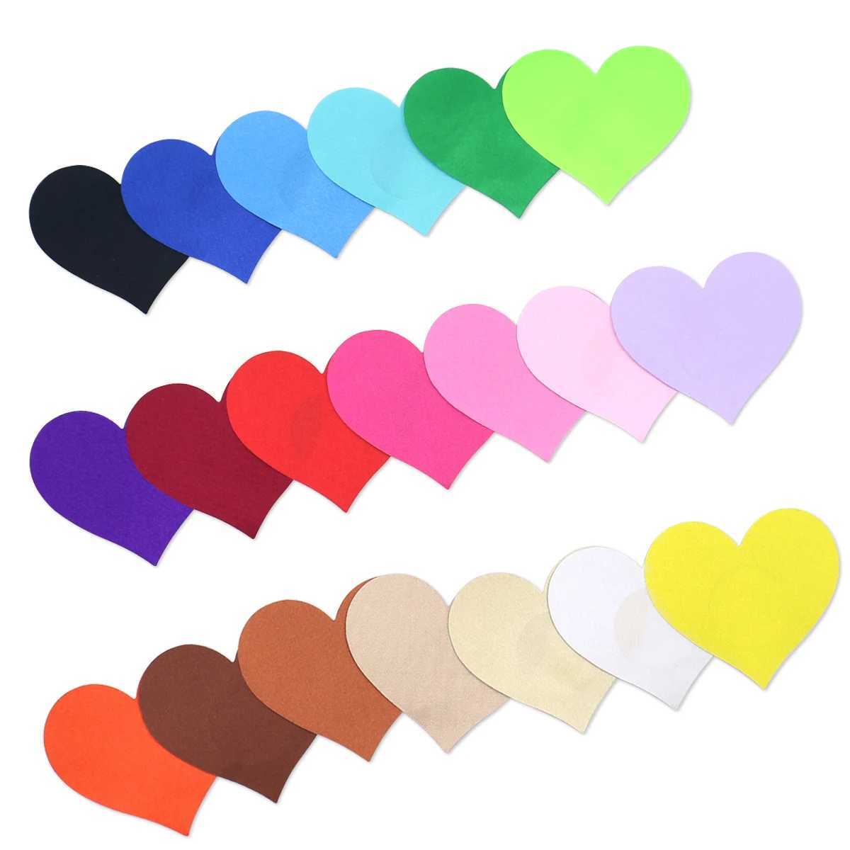 2Pairs Sexy KISSME Breast Patch Satin Red Heart-Shaped Breathable Disposable Luminous Nipple Covers Sexy Toy For Women WholesaleW250624