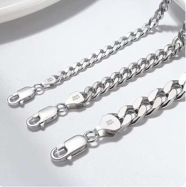 925 Sterling Silver Miami Cuban Chain Bracelet 3.6/5/7MM Width Gold Plated for Men and Women for Gift or Party