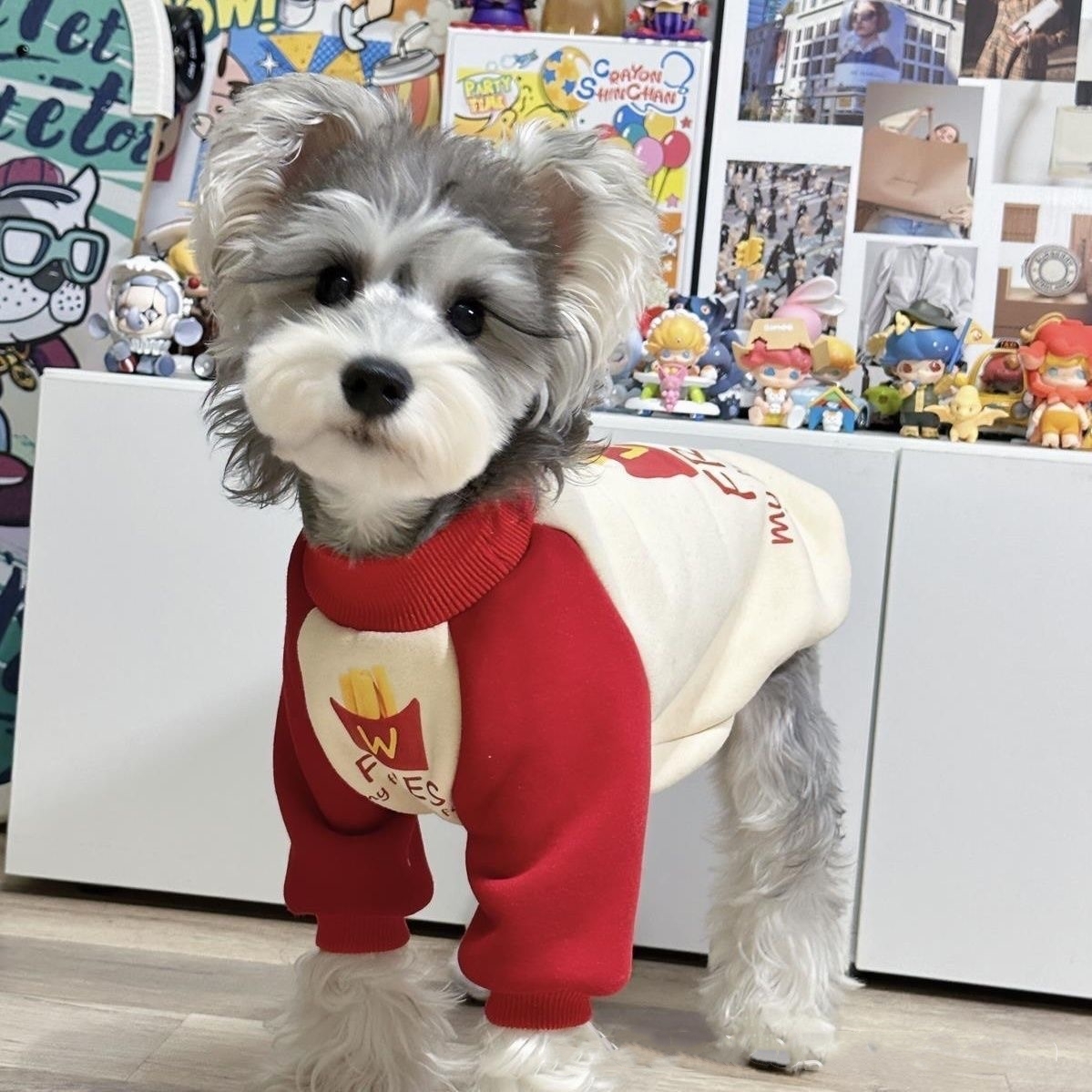 Dog Sweater Pullover Pet Sweatshirt Stretchy Dogs Clothes Soft Fleece Warm Doggie Coats Small Dogs Sweaters Pet Sweaters for Chihuahua, Schnauzer M A5