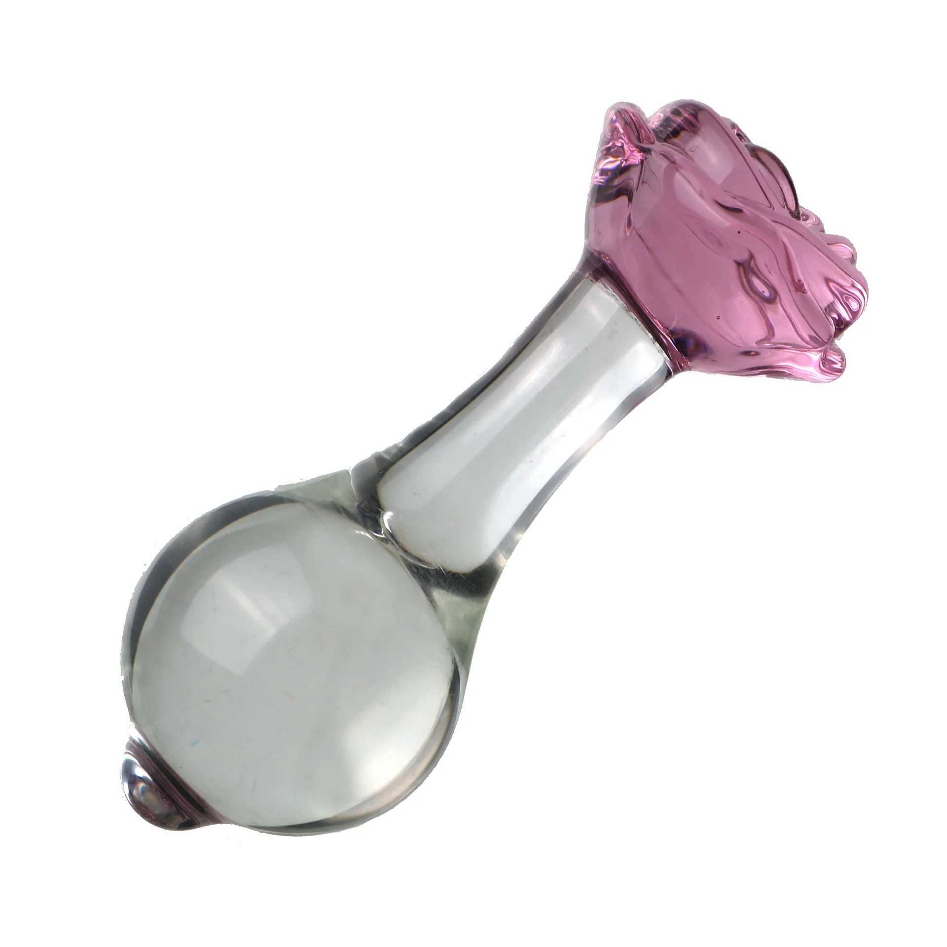 Female Masturbation Male Anus Dilator Glass Butt Plug Anal Dildo Crystal Beads Fake Penis Adult Sex Toys for Women Men W250624
