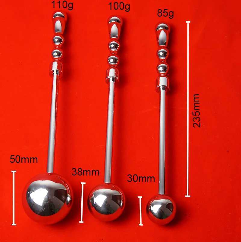 Stainless Ass Ball Rod Butt Plug Vaginal Training Prostate Massage Dildo Anal Sex Toy Stainless Steel Anal Plug Buttplug W250624