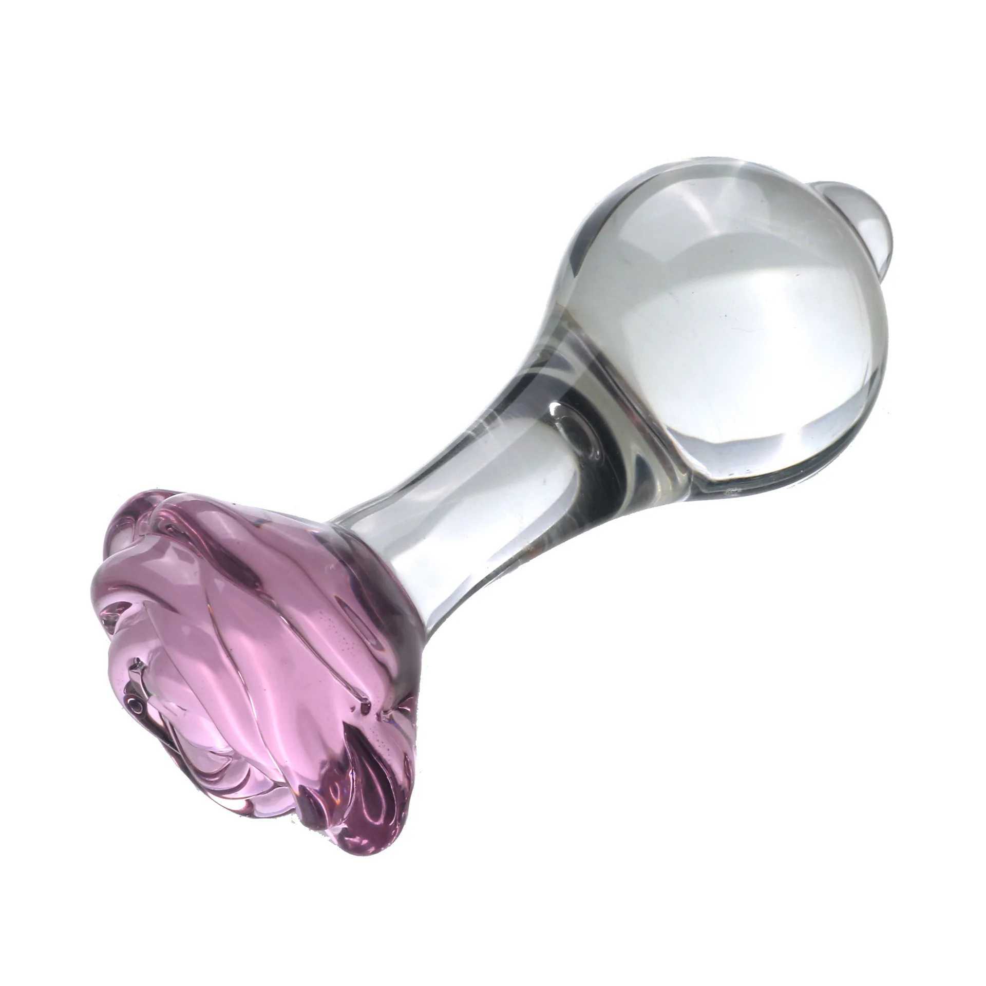 Female Masturbation Male Anus Dilator Glass Butt Plug Anal Dildo Crystal Beads Fake Penis Adult Sex Toys for Women Men W250624