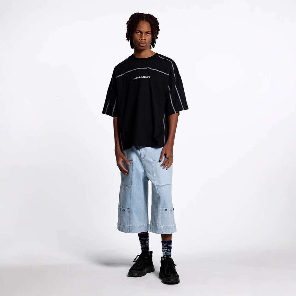 American Style Hip-Hop Letter Print Casual Loose Unisex Short Sleeve Trend