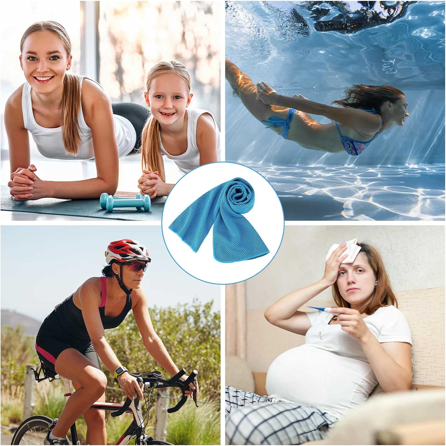 Wholesale Quick Dry Sports Towel Custom Summer Gym Sports Reactive Printed Instant Cold Ice Cooling Towel