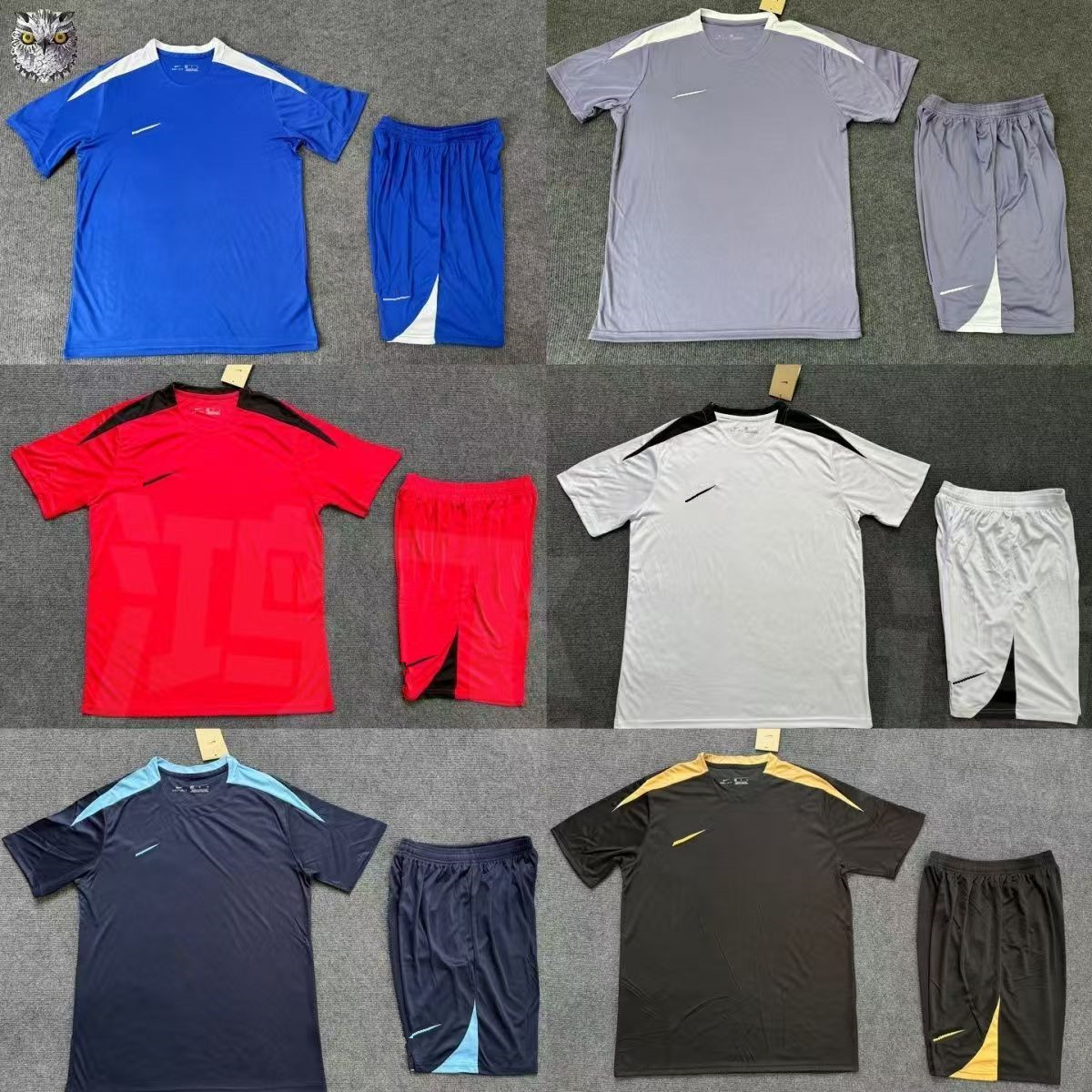 mens summer tracksuits tech set two-piece tracksuit sport fitness suit running shirt shorts quick-dry jogger sportswear soccer jersey basketball t-shirt