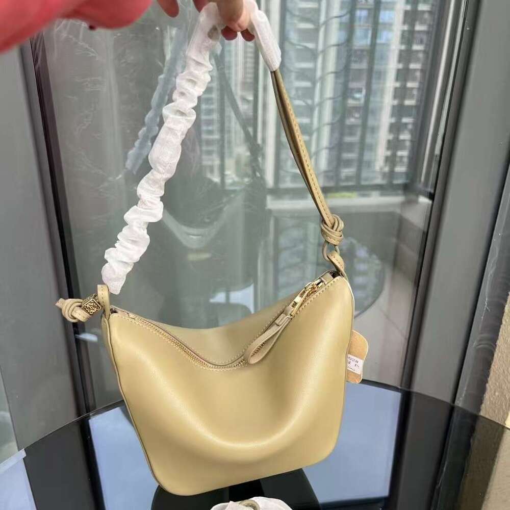 Luo s Hobo Hammock Niche High Quality Cowhide Underarm Commuter Versatile Crossbody Women Genuine Leather Pillow Bag