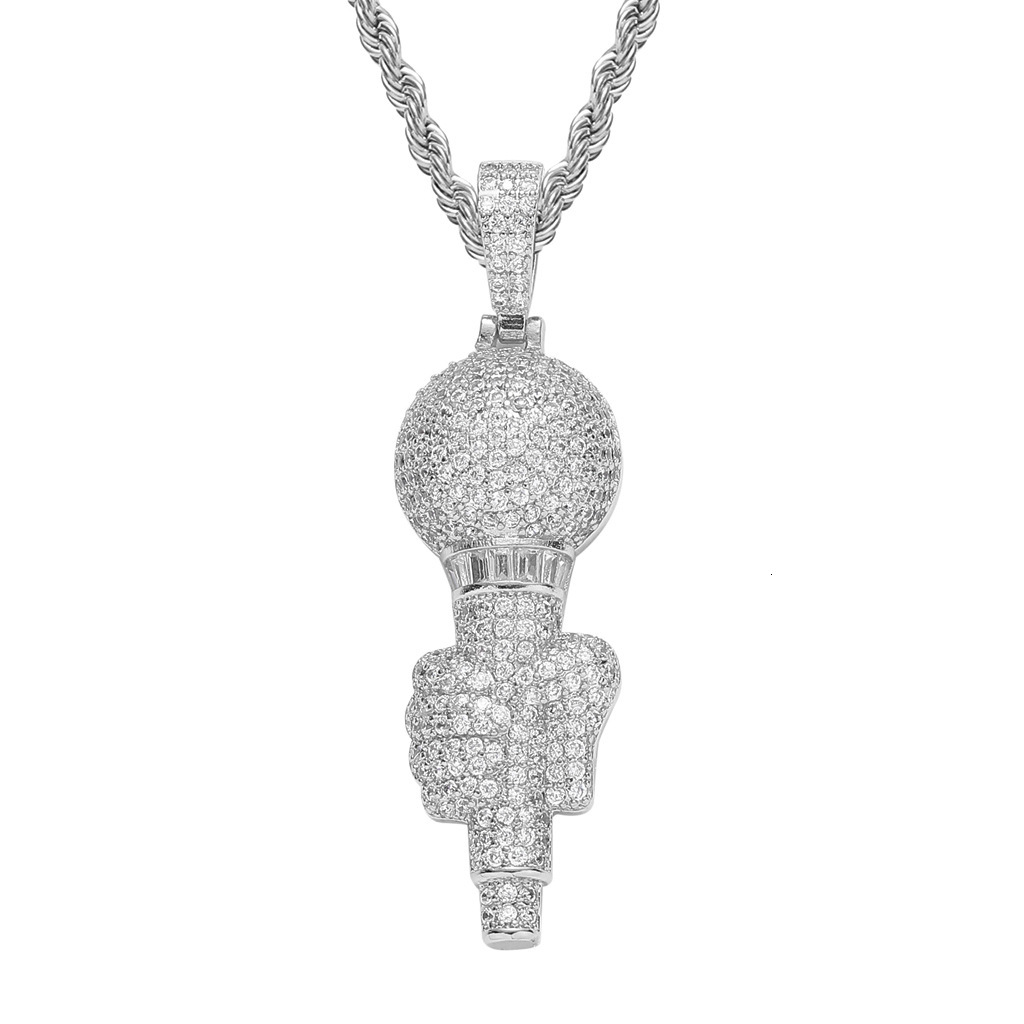 Luxury Moissanite Hip Hop Iced Out Torch Bearer Pendant Necklace with Trophy Inspired Design Pass the diamond tester