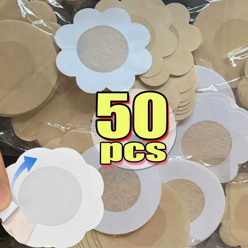 10/50pcs Nipple Cover Stickers Unisex Invisible Adhesive Breast Lift Pasties Disposable Pads Chest Tape Seamless Concealer PatchW250624