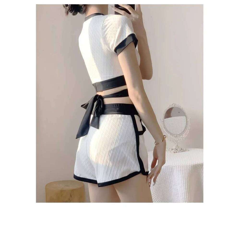 Athletics Swimwear Ladies Korean Split 3 Piece Swimsuit Women Sports Style Student Vacation Swimsuits Hot Spring Conservative