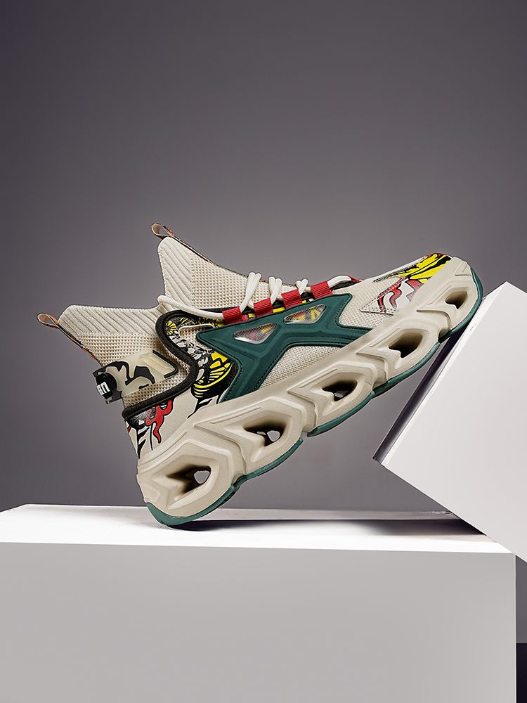 2427-Boys Gaobang Basketball Shoes Flying Mesh Breathable Men's Basketball Sneakers Anti-Slip Running Shoes Breathable Walking Shoes