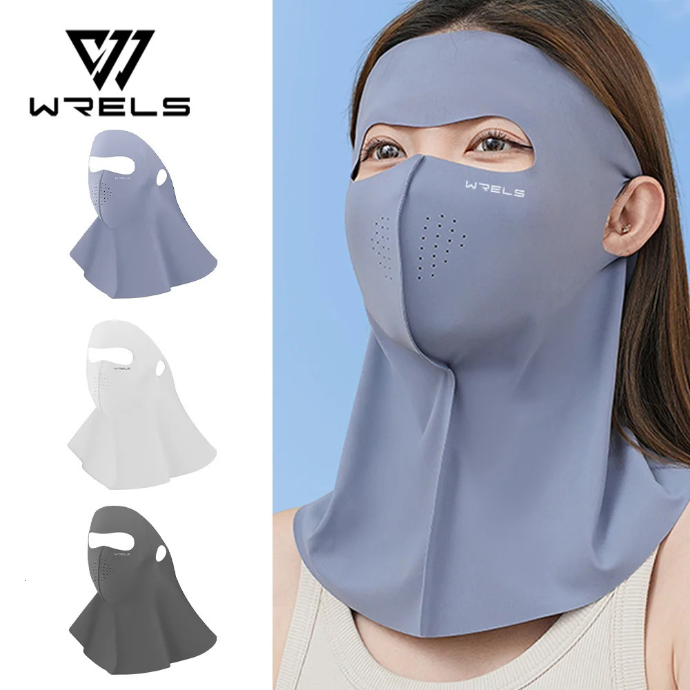 WRELS Anti UV Full Face Cover UPF 50 Summer Face Mask Breathable Sunscreen Sports Face Covering Sun Protection Face Mask 250624