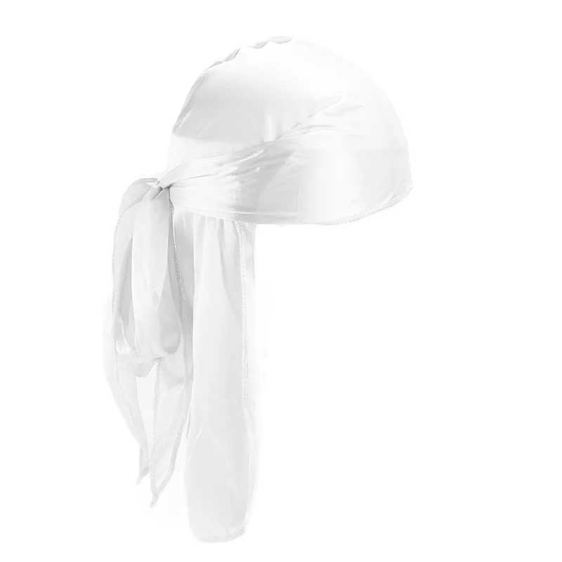 New Arrival Unisex Men Women Satin Breathable Silky Durag Long Tail Doo Rag Pirate Hat Headband Turban Bandana Durag Headwear U250623