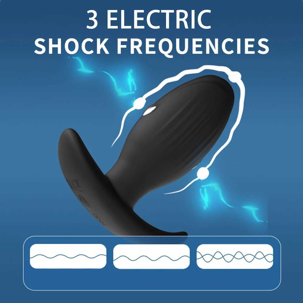 Electric Shock Anal Vibrator Wireless Remote Vibrating Butt Plug Vibrators Male Prostate Massager Adults Sex Toys For Women Men W250624