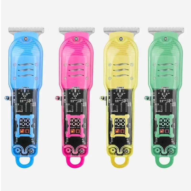 Hair Cut Machine Rechargeable Hair Clippers Transparent Professional Clippers Electric Hair Trimmers Shaver for Men Cordless XJ250624